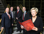 Irish Justice Minister Dermot Ahern T.D., Professor Sean McConville, Mr Denis Cummins – President Dundalk IT, NI Justice Minister David Ford MLA, Dr. Anna Bryson at the launch of ‘The Peace Process – Layers of Meaning’