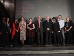 The winning team with their award