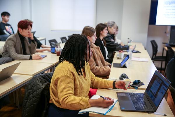 Students sat in a seminar